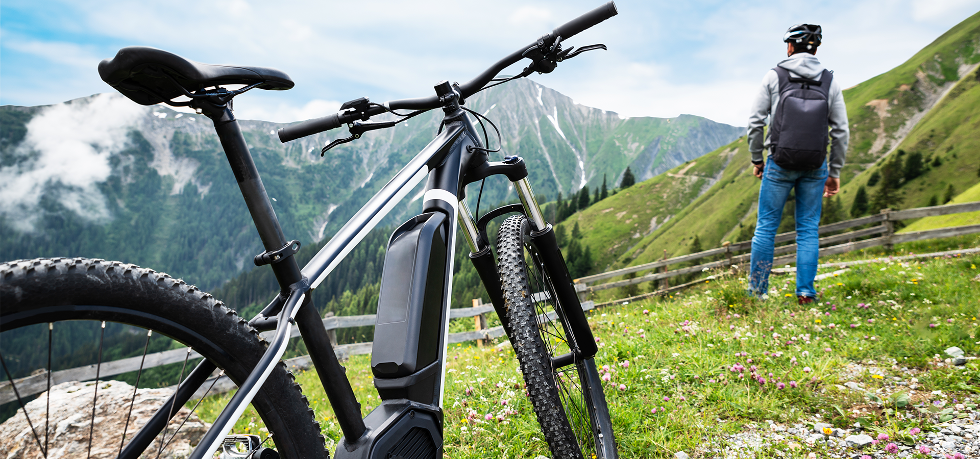 E Bike in den Bergen- unser akku service machts möglich